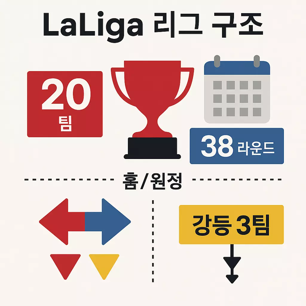 라리가 리그 구조 인포그래픽